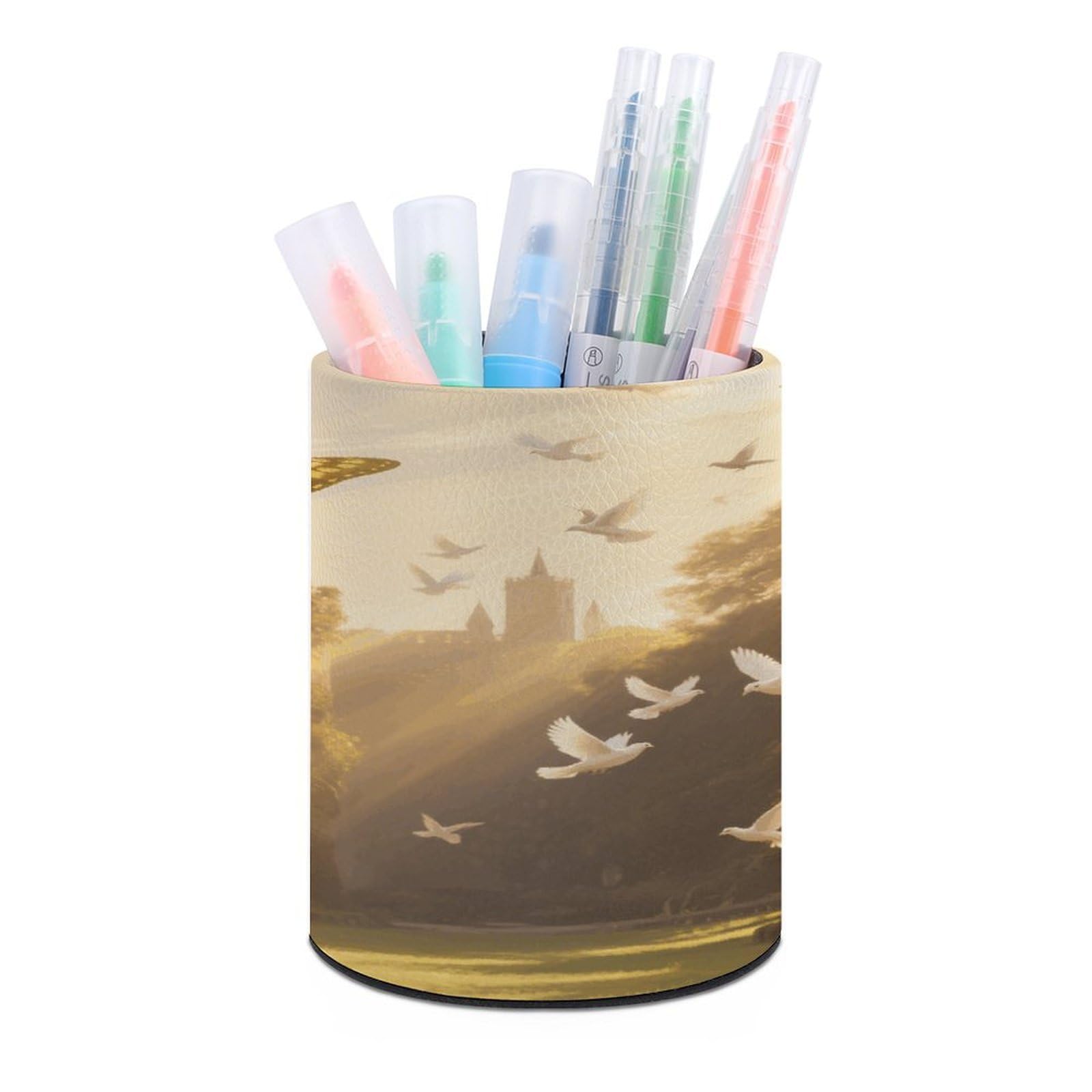 VstaDank Welcome Butterfly Pen Holder for Desk Makeup Brush Holders Stylish Pen Cup Cute Pencil Cup Round Pencil Holder Decor Brush Scissor Holders for Multifunctional Office Supplies