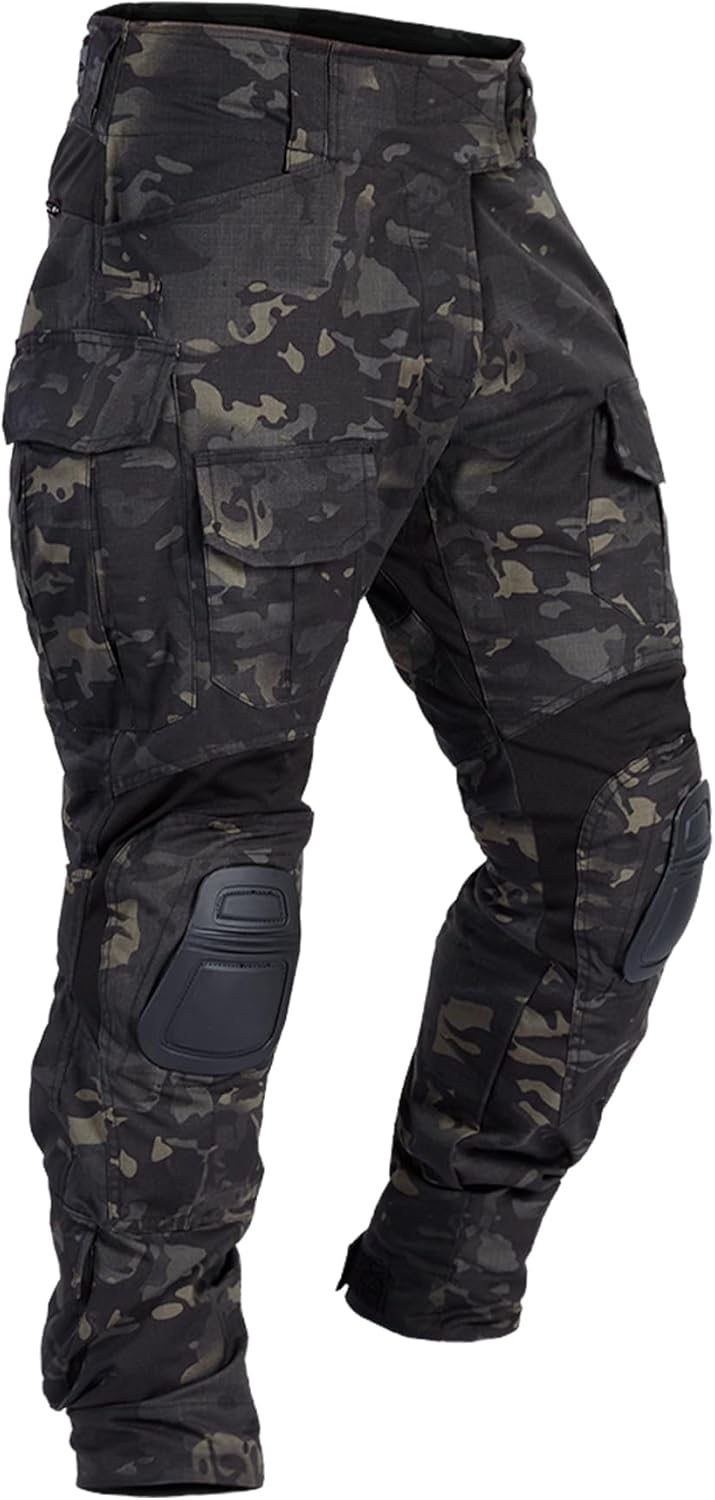 G3 Pants Tactical Camo Clothing with Knee Pads BDU Trousers Rip-Stop Pants for Outdoor
