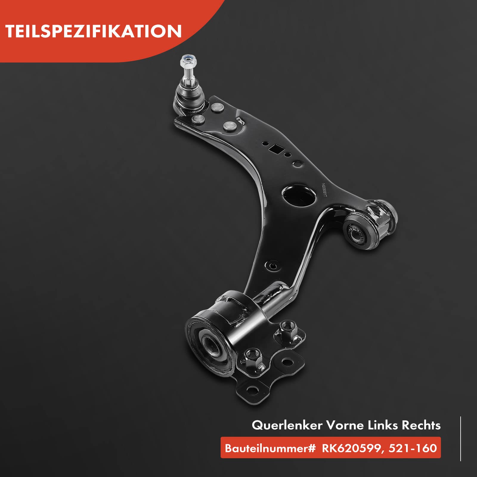 Kit Bras Suspension Avant Inférieur Gauche/droit + Barres De Liaison Pour Ford C-MAX, Focus Mk2, Volvo