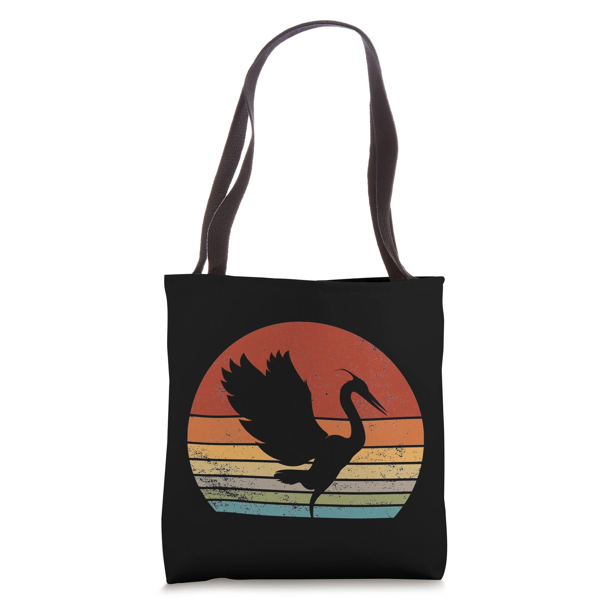 Stork Vintage Cool Stork Bird Animal Lover 70s 80sStyle Tote Bag