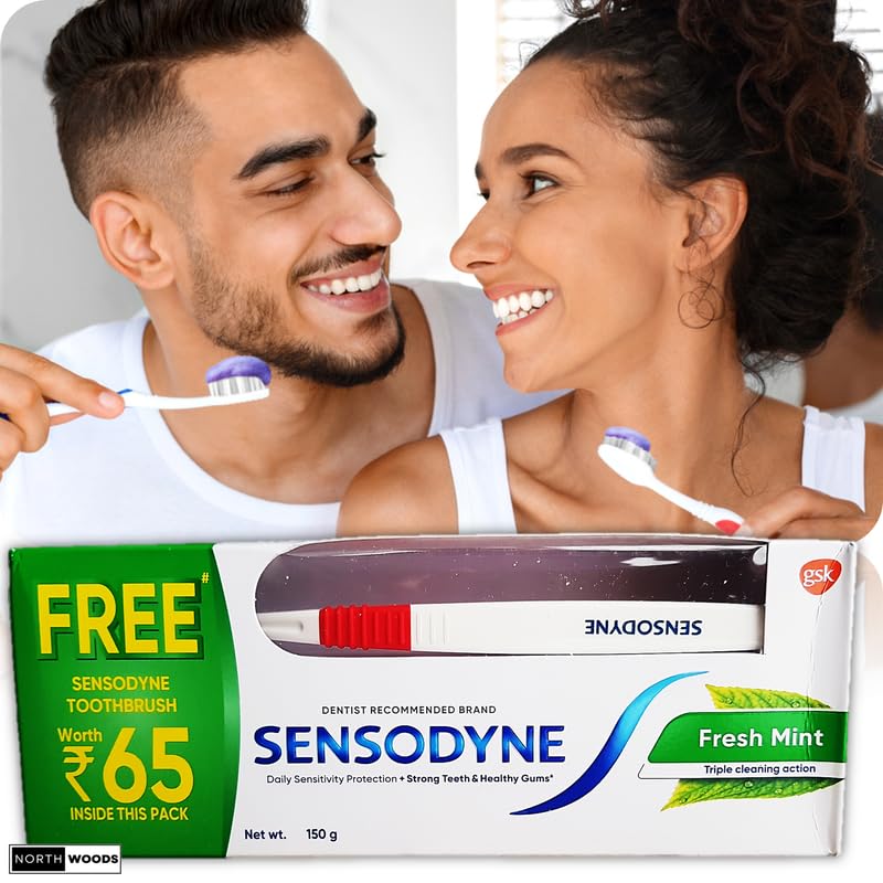 Sensodyne Daily Sensitivity Defense Toothpaste with Fresh Mint 150 gms|Gentle Sensitivity Care fresh mint Toothpaste with Minty Freshness 150g