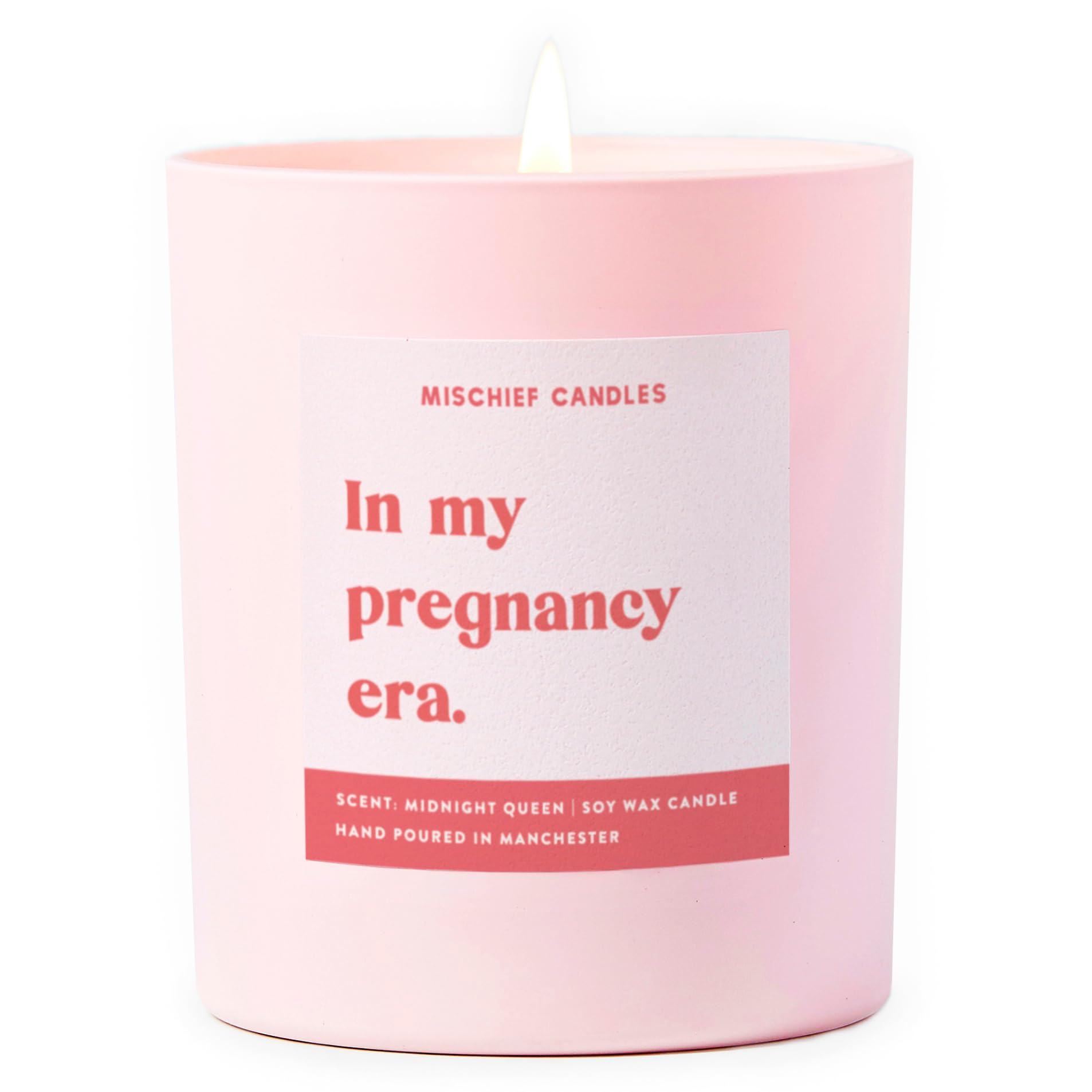 Mischief Candles Pink Funny New Baby Gift Pregnancy Mum Parenting Gifts Scented Soy Wax Candle (In My Pregnancy Era)