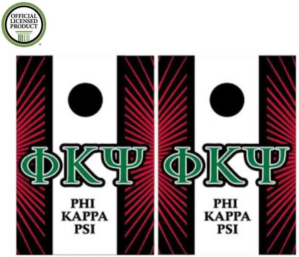 VictoryStore Cornhole Games - Phi Kappa Psi Cornhole Bag Toss Game 8 Bags Included, Officially Licensed, Great for Phi Kappa Psi Rush