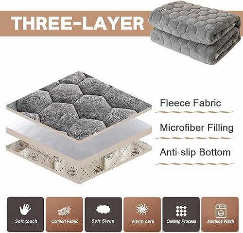 Miniatura 4 de Colchón japonés, colchón extra futón, tapete plegable para dormir, para sala de estar, dormitorio, camping