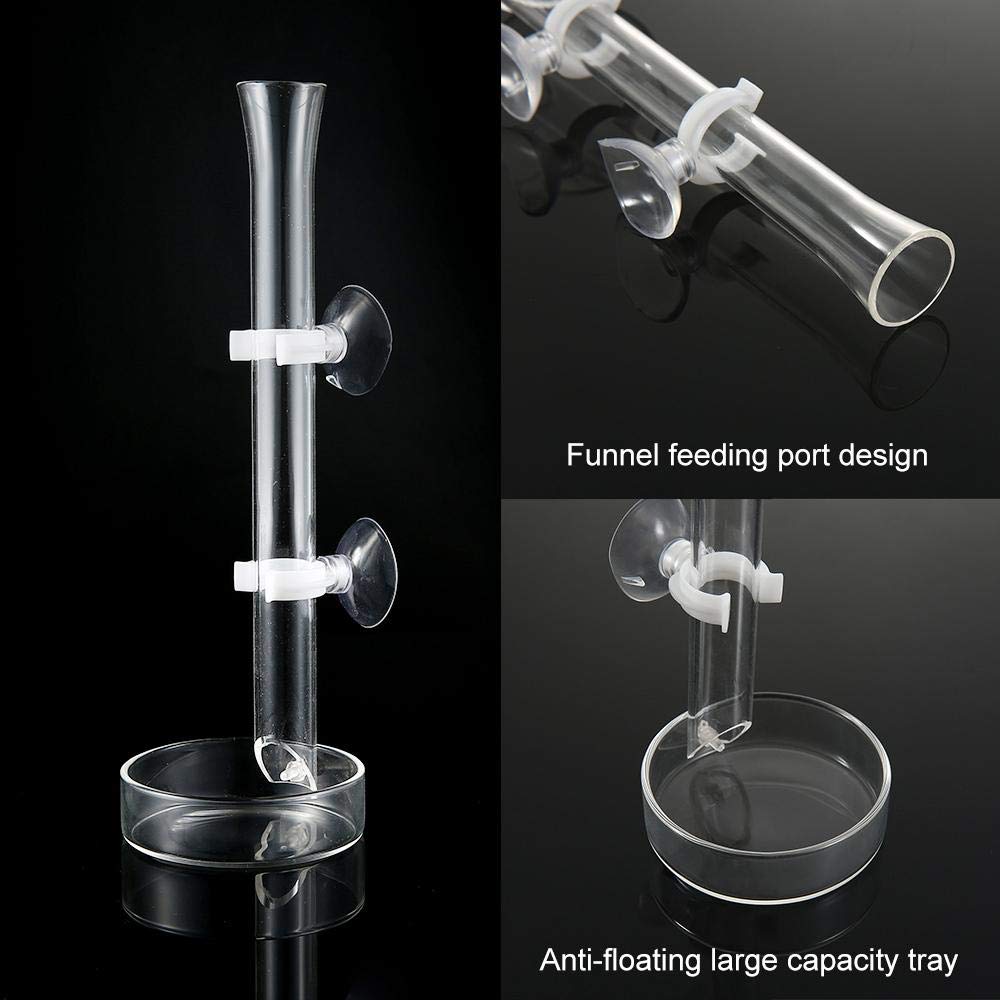 Mangiatoia Per Gamberetti Acquario In Acrilico Trasparente - Vassoio Alimentazione Per Pesci Bentonici 25cm - Foto 11