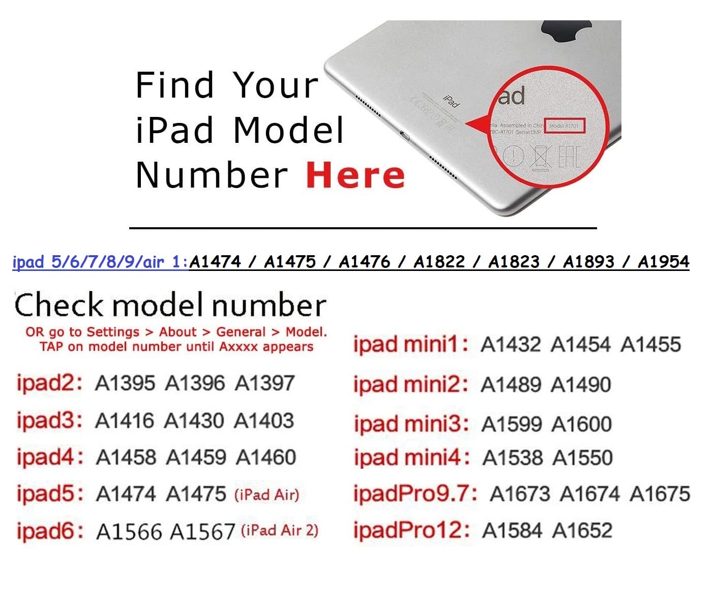 A1484 Batterie de rechange pour iPad Air 5ème 6ème 7ème 8ème 9e Air 1ère génération