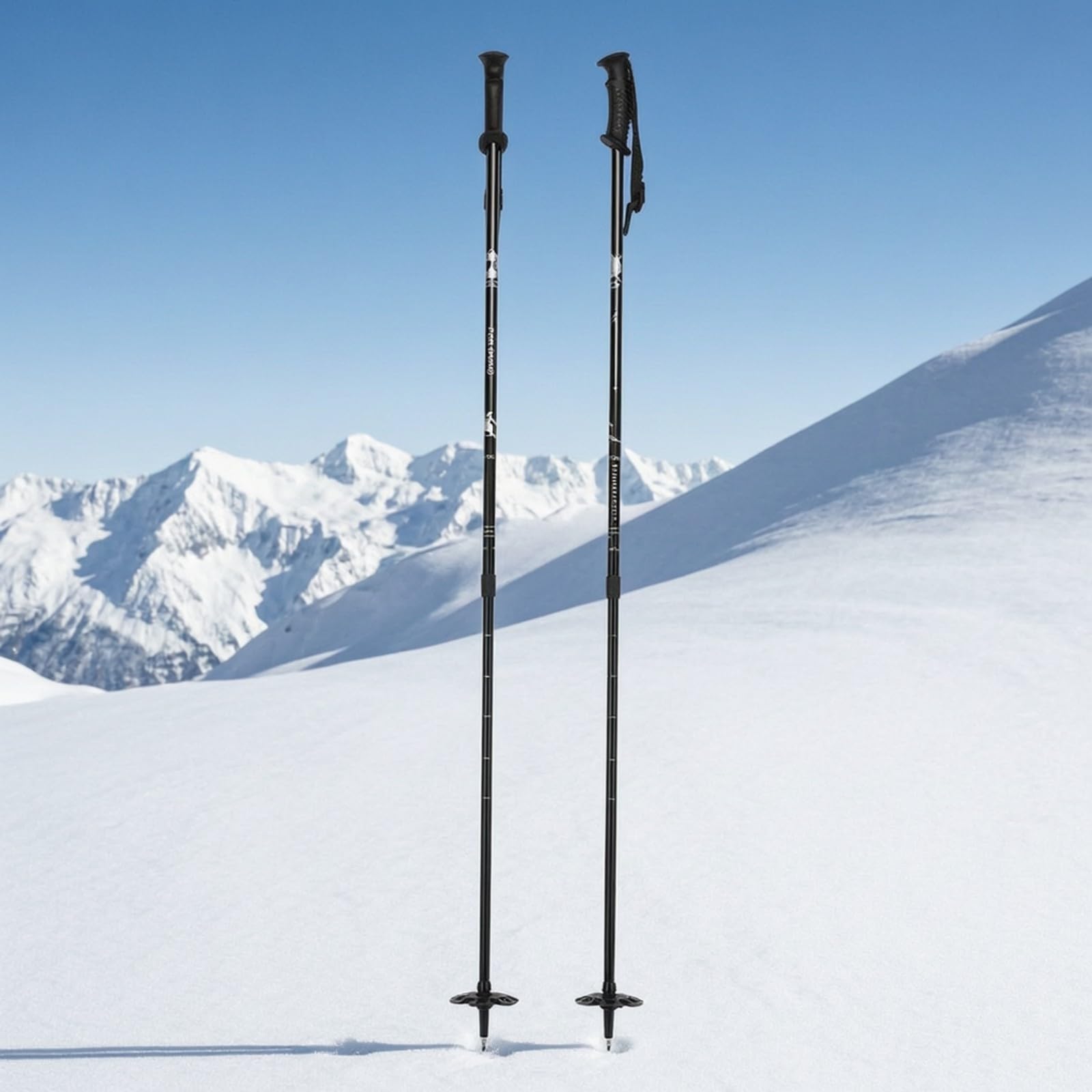 Milageto Bastoncini da ence Fiction Regolabili Ergonomico Bastoncini da ence Fiction Telescopici Imbottito per Attività Invernali All'aperto