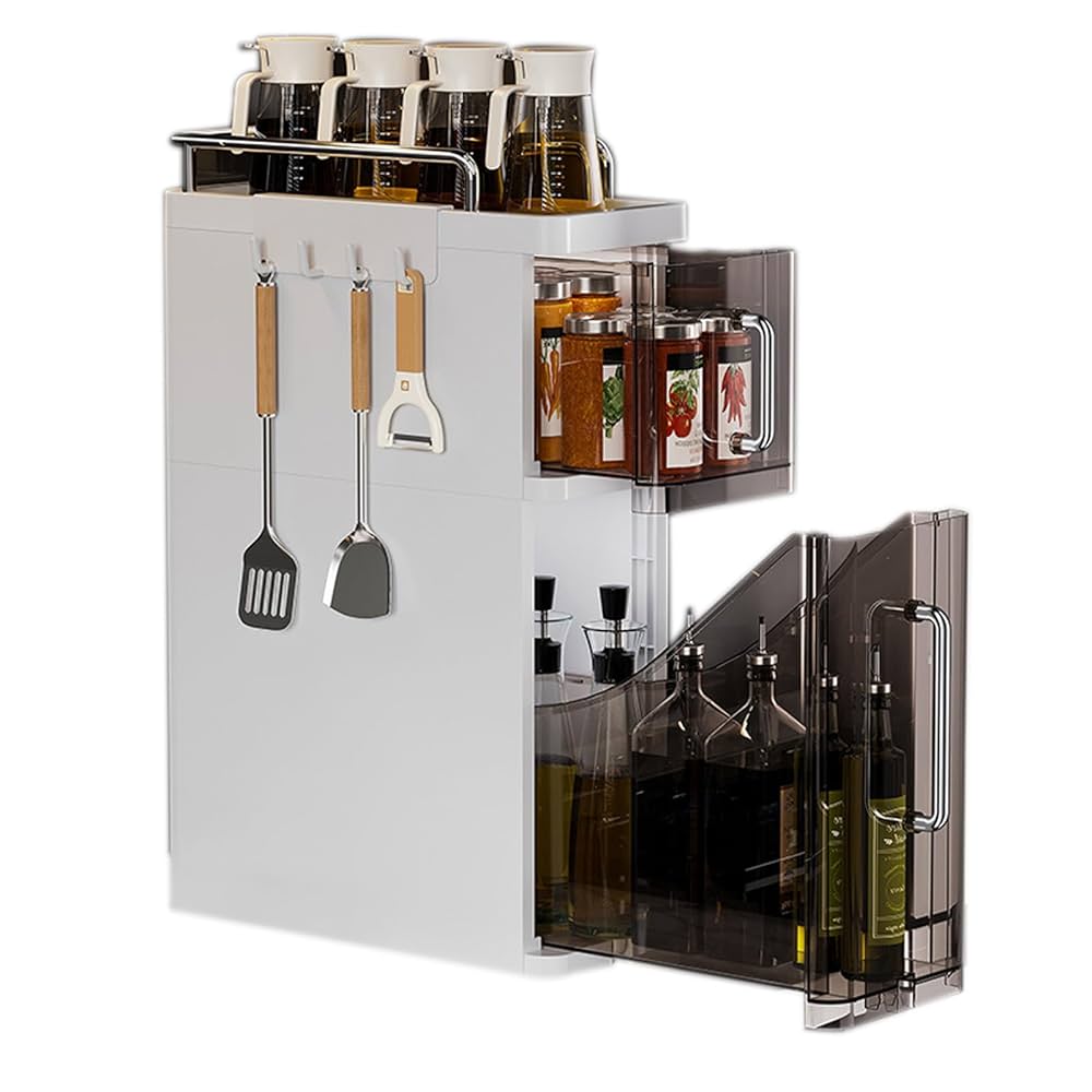 調味料ラック　スパイスラック 引き出し収納 山崎実業 公式販売店 tower 隠せる調味料ラック 2段 タワー