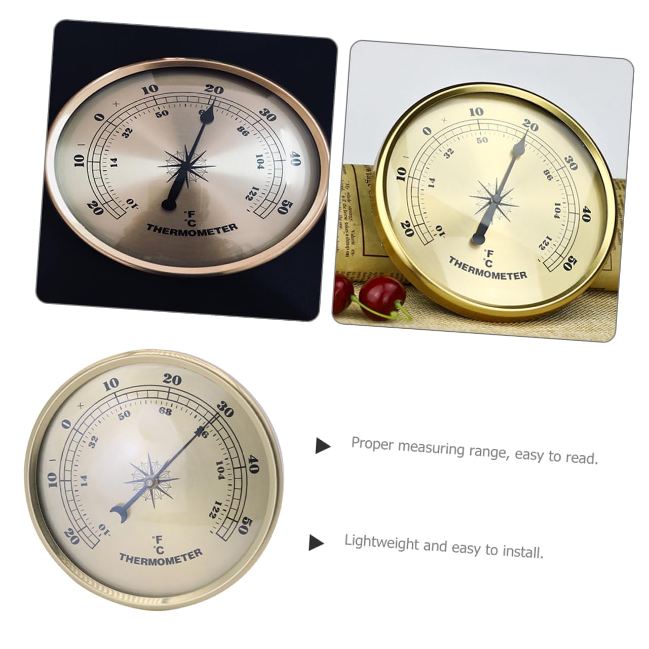 DOITOOL 4 Pezzi Termometro Fuori Porta Decorazione Della Parete All'Aperto Tappezzeria Stazioni Di Assetto Indoor Igrometro Esterno Indicatore Di Temperatura Digitale Estate Auto