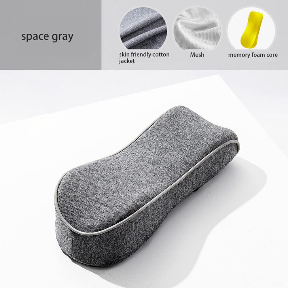 CCXXYGWJ Juego de 2 Cojines ergonómicos para reposabrazos de Espuma viscoelástica para sillas de Oficina, Color Gris, para aliviar la presión de los antebrazos