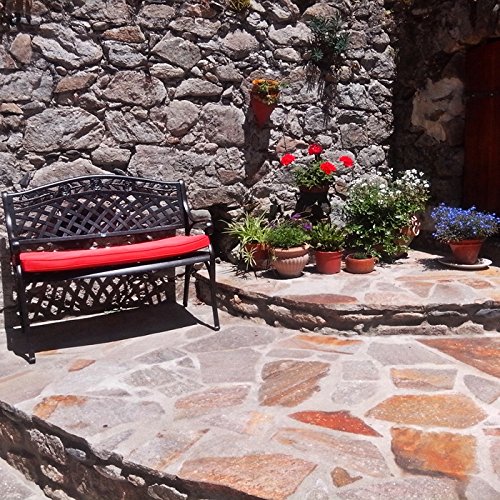 Buy Lazy Susan Rose Metal Garden Bench, 102cm x 60cm Lightweight