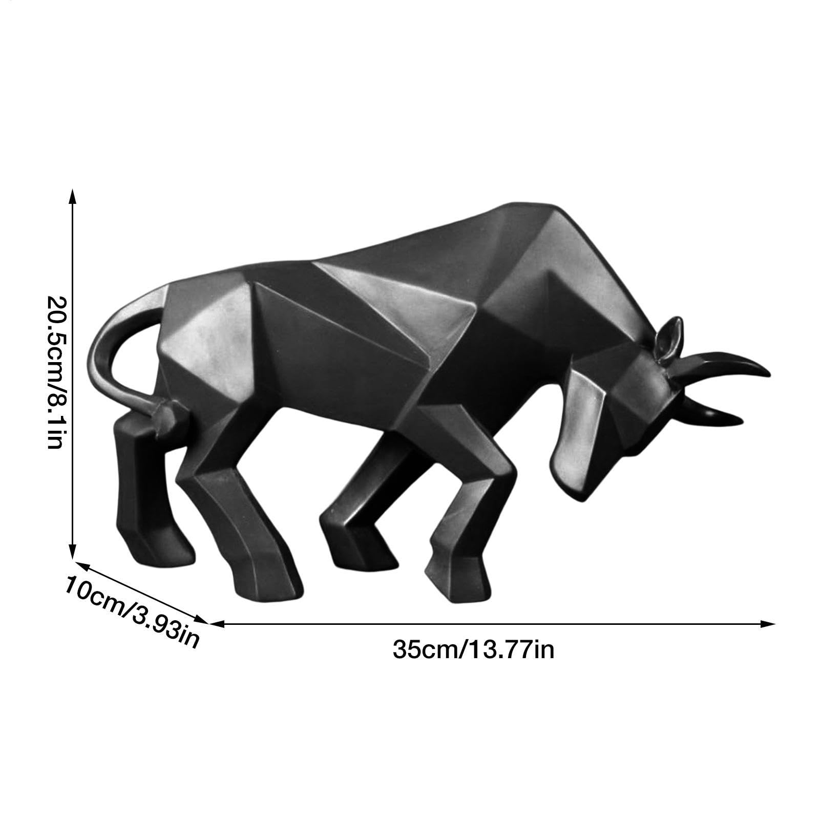 Figura geométrica de Buey para decoración de Escritorio, Estatua del árbol | estatuas de Animales del árbol, taurinos de Resina, Escultura de Animales, decoración de Mesa 'uf