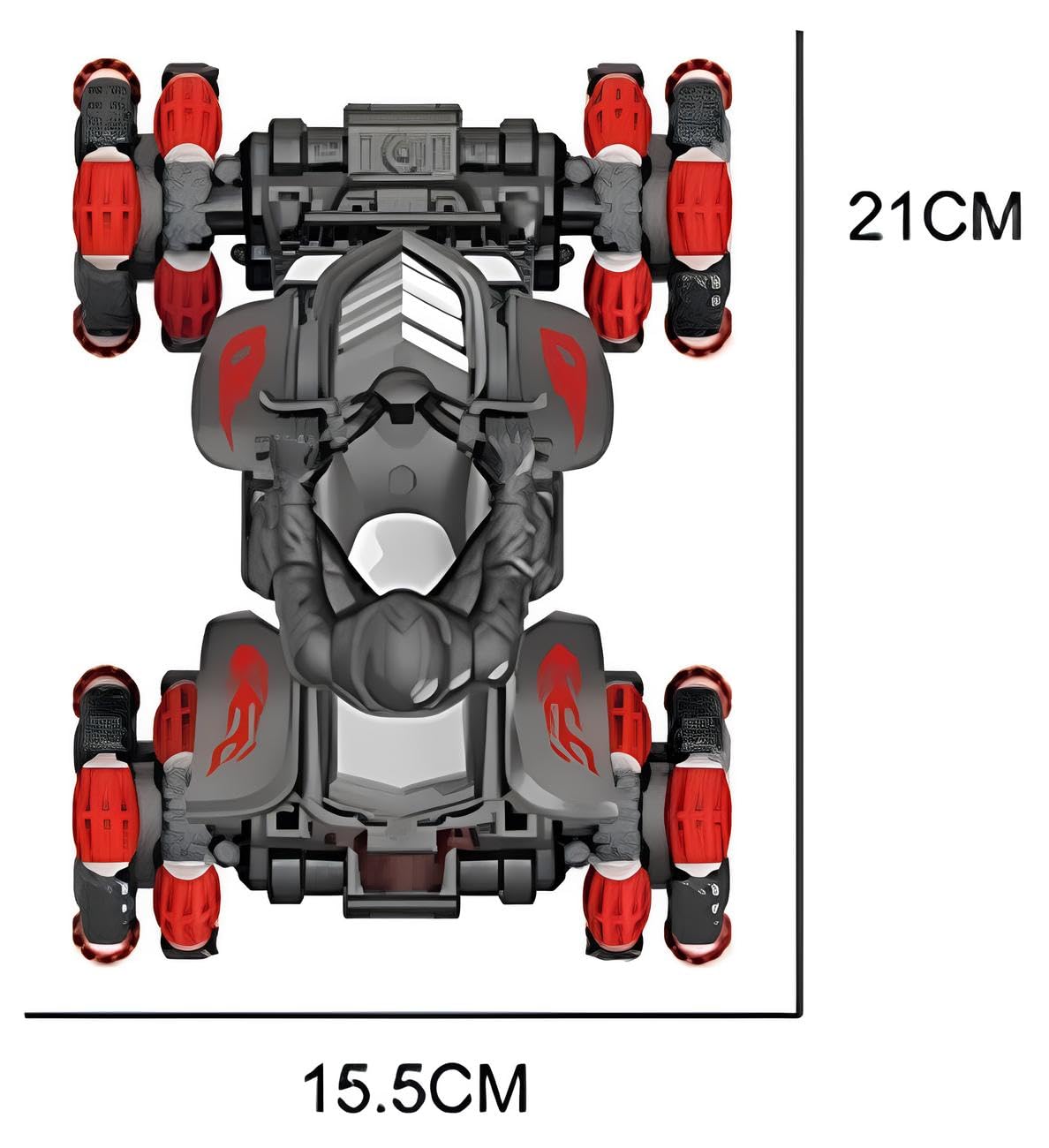 Quad teledirigido con piloto con luces, juguete acrobático Drift 360° Spinning Action Telecomandado ATV Quadbike con doble mando a distancia máquina teledirigida 4x4 Cross Super Quad exterior e