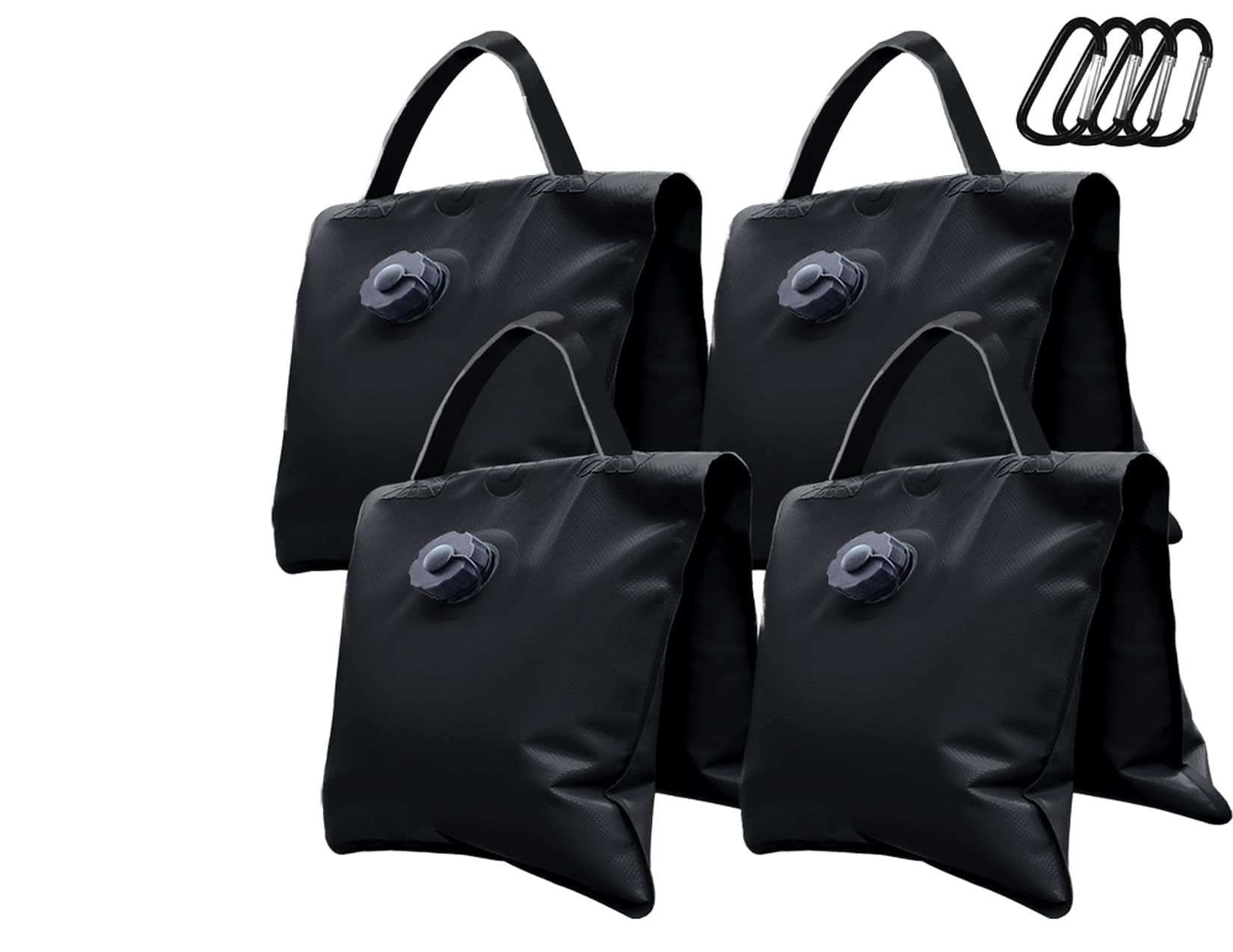 Eurmax USA Saddle Design Water Weight Bag Heavy Duty Water Saddlebag Portable Water Bags Outdoor Weights Photo Video Studio Stand 4-Pack(Black)