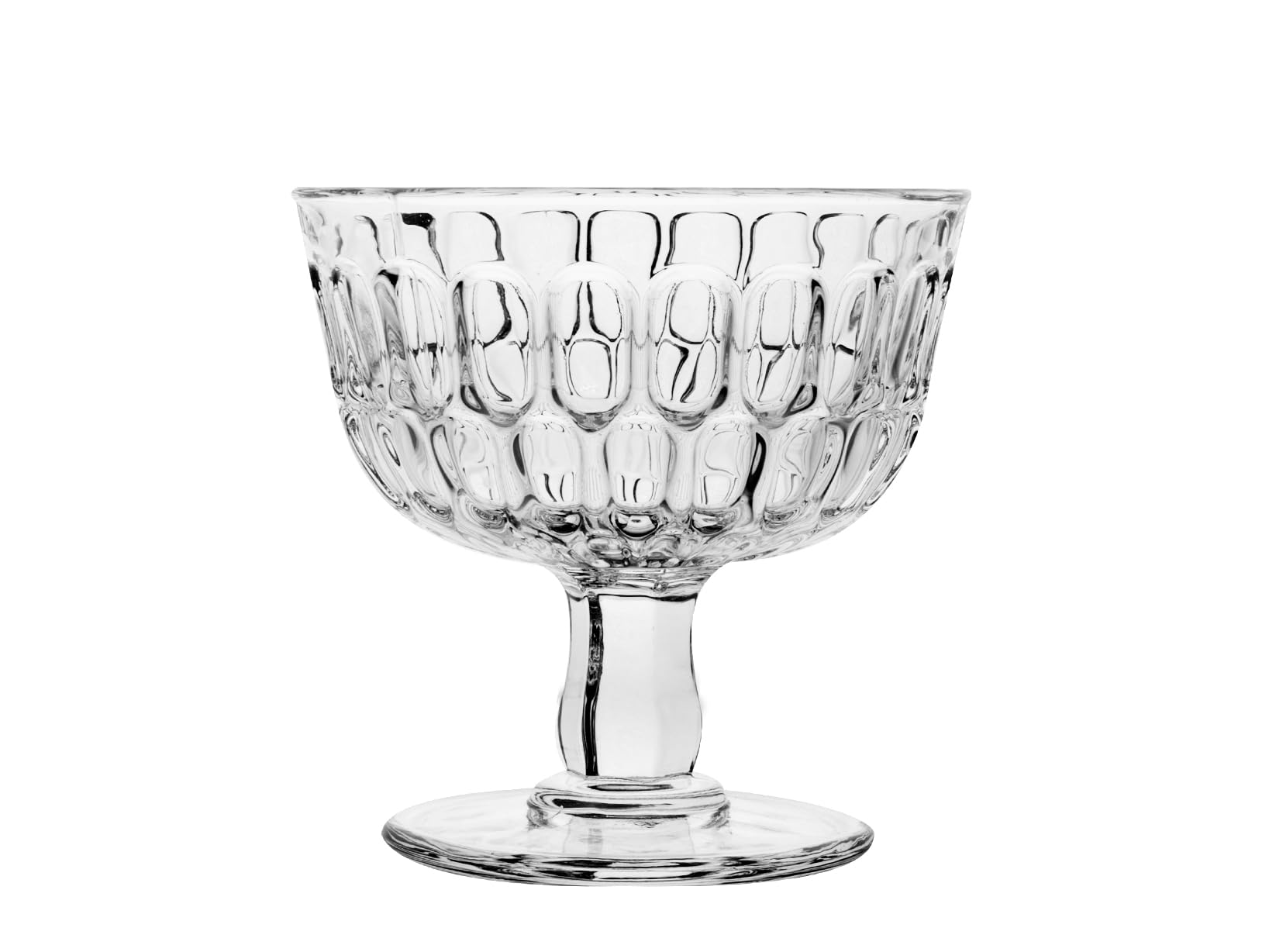 H&H Blow Set 6 Coppe Gelato in Vetro, Trasparente, 28cl