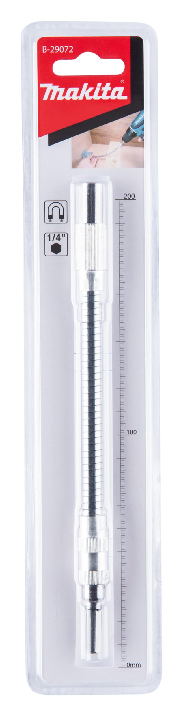 Makita Multicoloured B-29072 Flexible Bit Holder 200 Mm