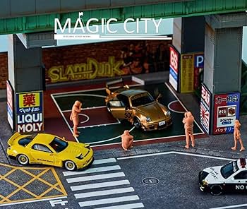 Amazon | 1/64 magic city ジオラマ 高速道路 バスケットコート