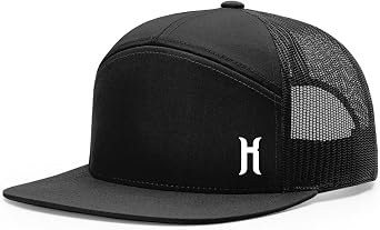 HatKings Seven Panel 168 Trucker Hat Snapback Lightweight Adjustable Mesh Back Cap