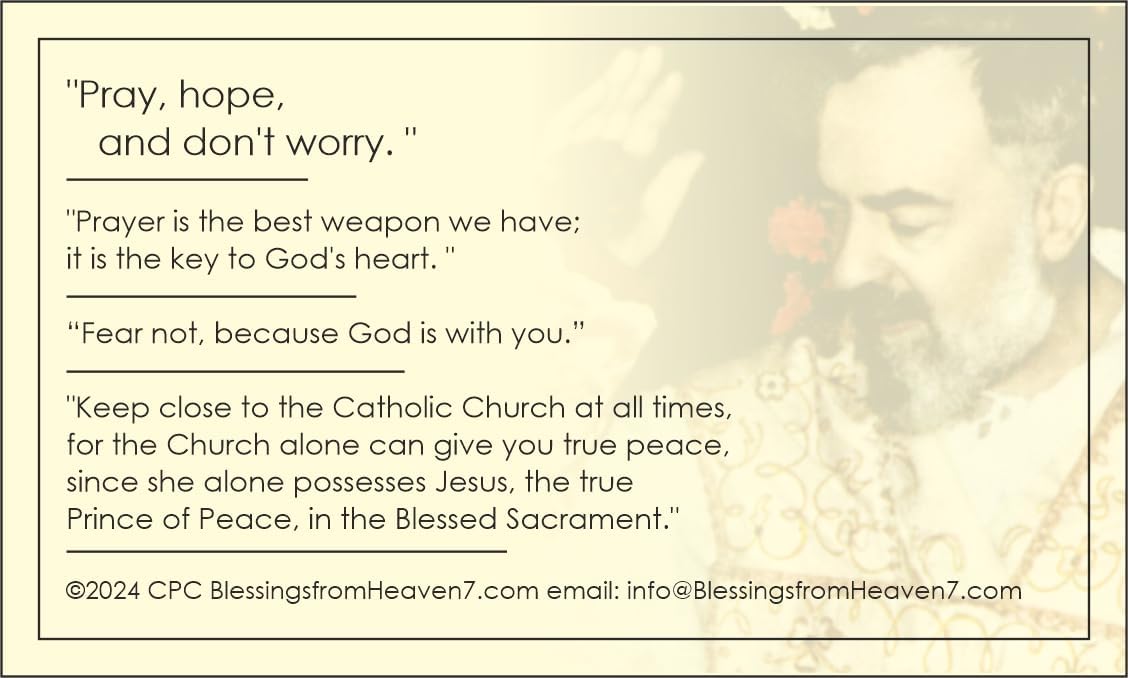 Saint Padre Pio Necklace, Confirmation, Patron Saint Gift, 24" Stainless Steel Round Venetian Box Chain - Image 6