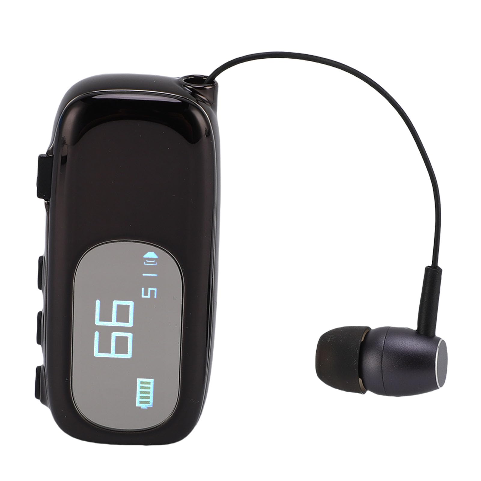 Zunate Auricolare Bluetooth con Clip e Display LCD |Auricolare Wireless Retrattile a Mani Libere per la Guida per Uso Aziendale (#1)
