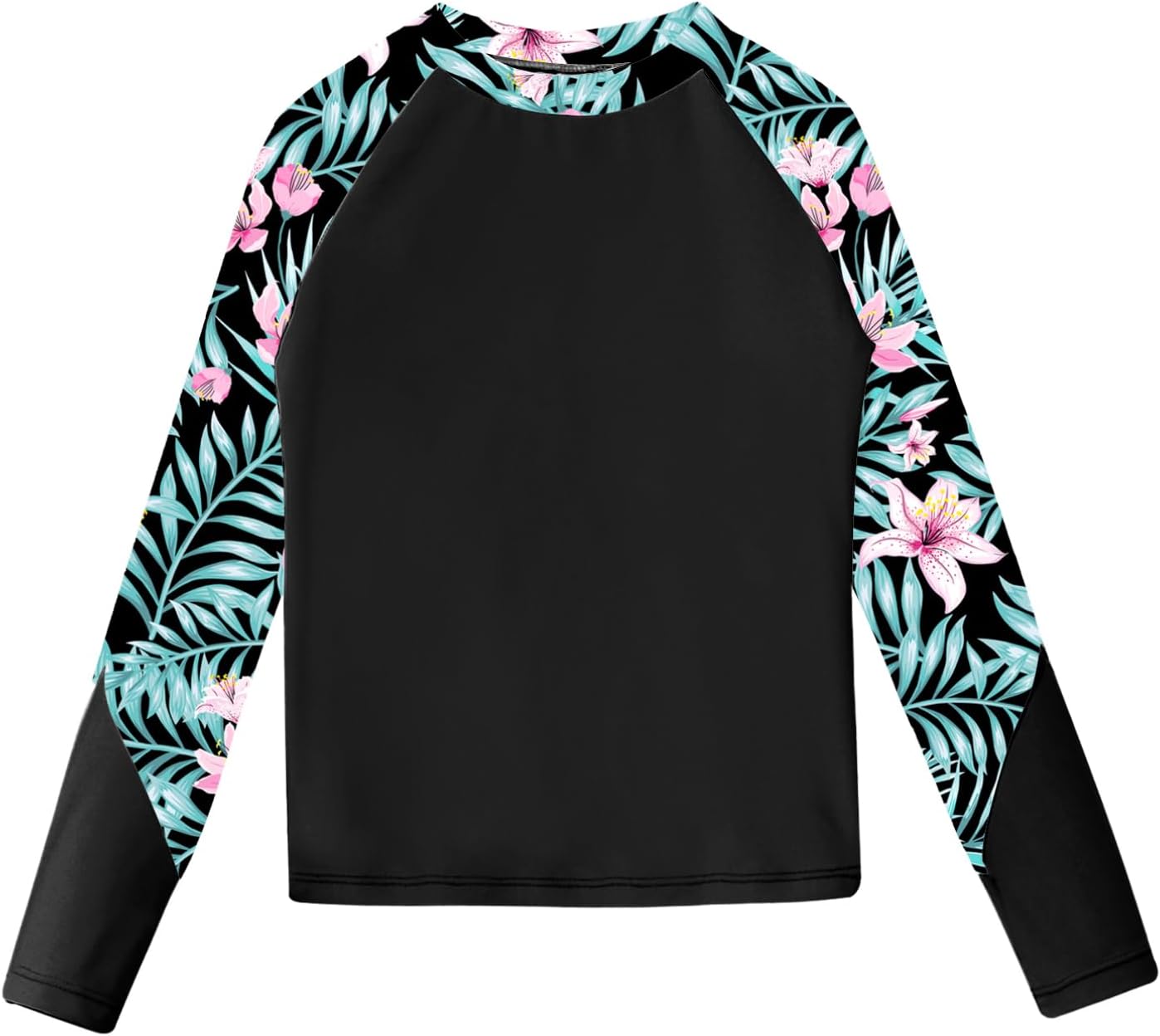 Rash Guard Swimwear for Kids Girls Printed Sleeveless Swimming Jumpsuit with Swimshirts 2 Pcs Set