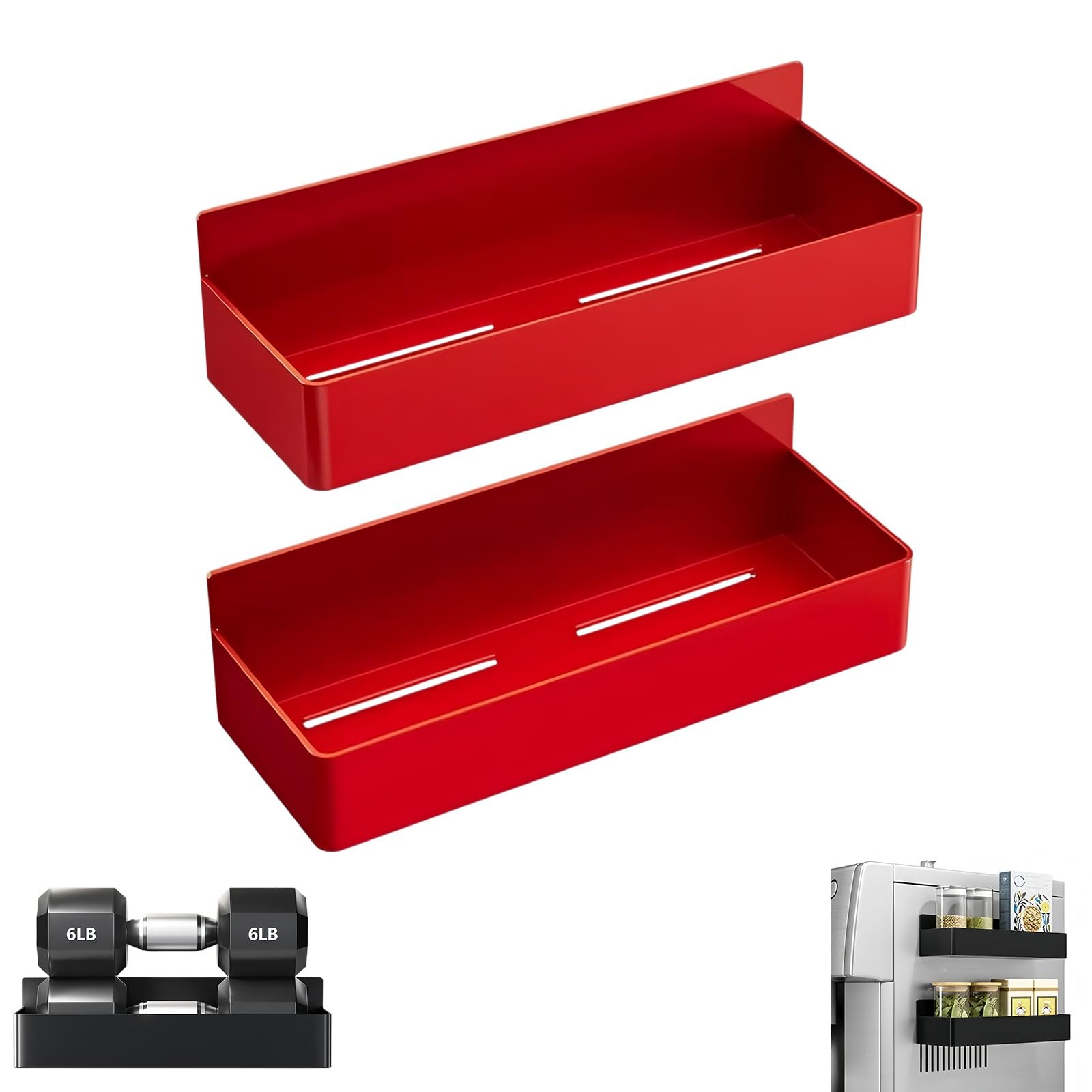 HOPASRISEE Strong Magnetic Refrigerator Shelf for Kitchen Organization