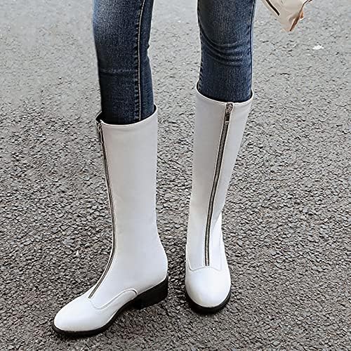 Bviennic Bottines Tendance à Talon Bloc Et Bout Rond Pour Femme