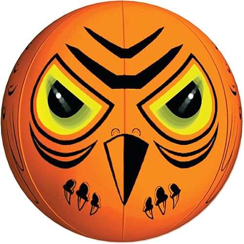 Bird-X Ojos inflables gigantes del terror del señuelo del búho 3-D que mueve de T, naranjanegro