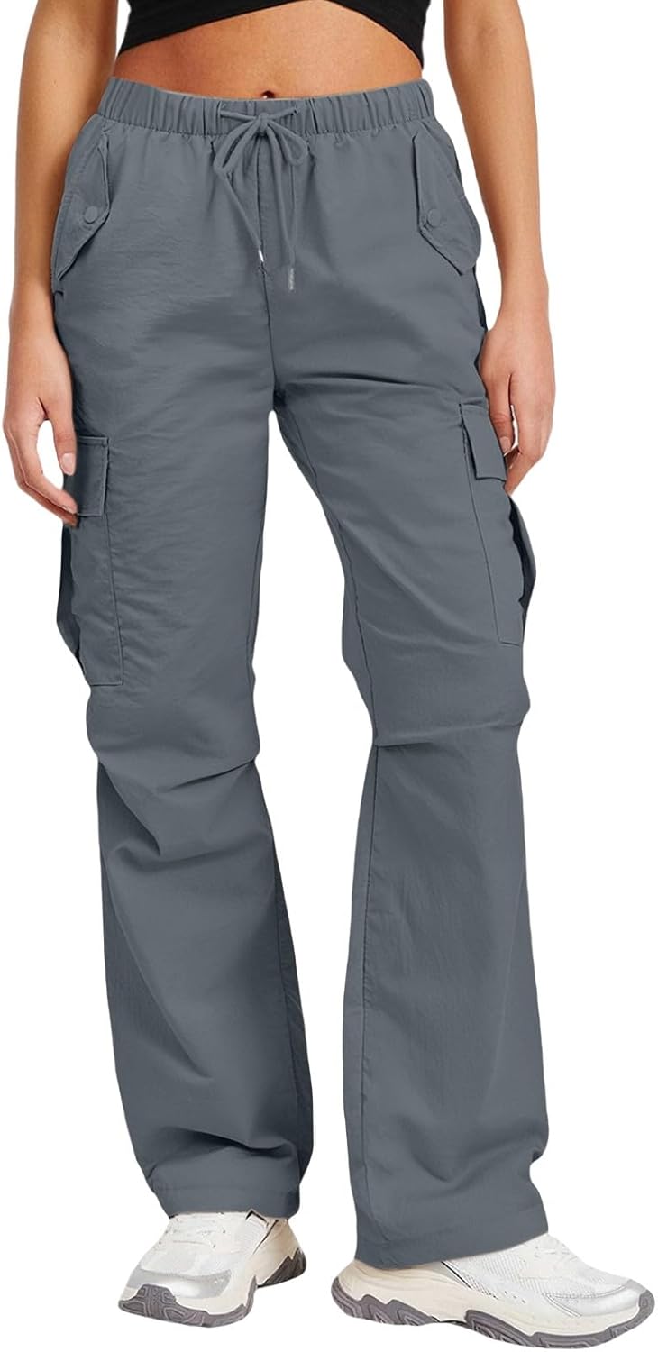 Baggy Cargo Pants Women High Waisted Hiking Pants Summer...