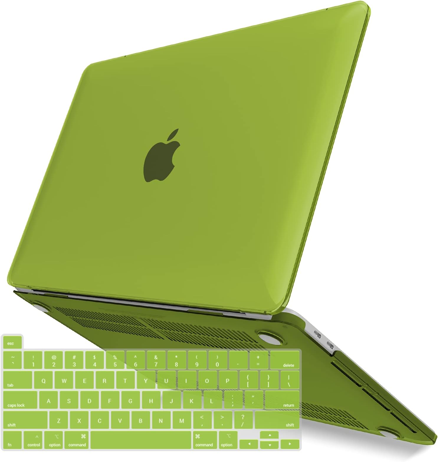 IBENZER MacBook Pro 13 Inch Case 2015 2014 2013 end 2012 A1502 A1425, Hard Shell Case with Keyboard Cover for Old Version Apple Mac Pro Retina 13, Avocado Green, R13AVGN+1