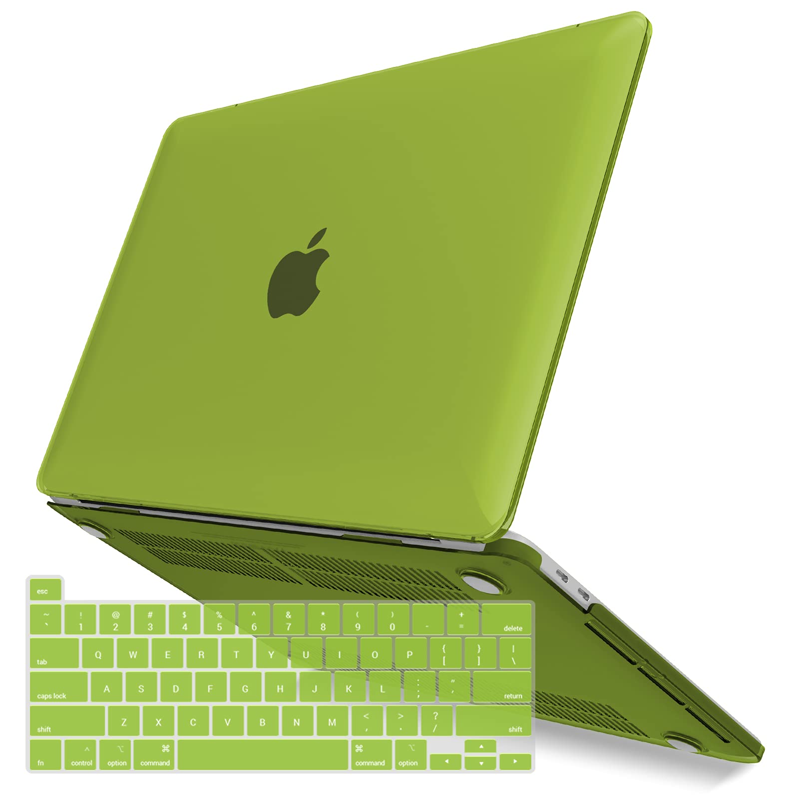 IBENZER MacBook Pro 13 Inch Case 2015 2014 2013 end 2012 A1502 A1425, Hard Shell Case with Keyboard Cover for Old Version Apple Mac Pro Retina 13, Avocado Green, R13AVGN+1