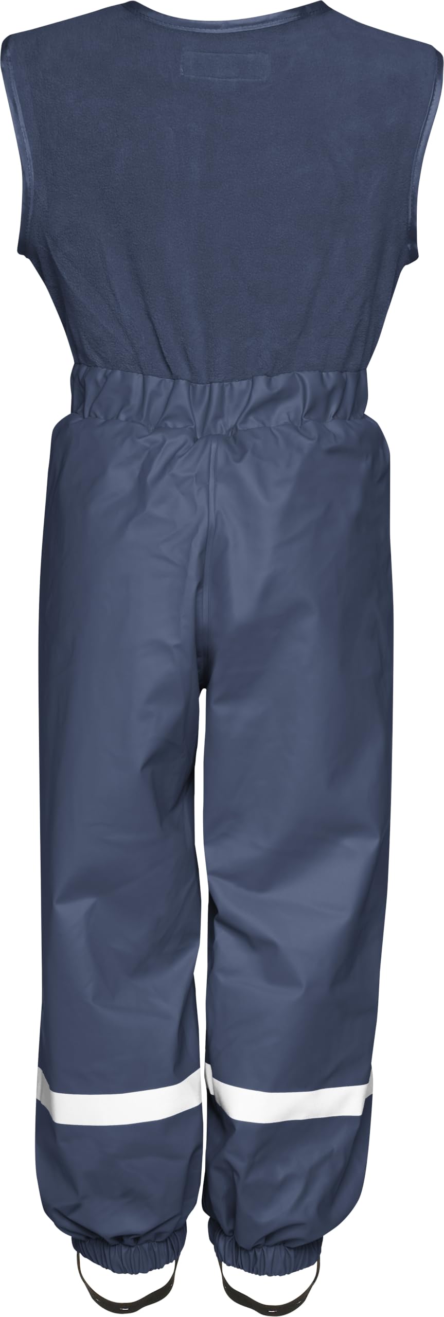 Playshoes Matschhose Regenlatzhose Fleece-Futter Unisex Kinder Wind- und wasserdichte Regenhose Regenbekleidung, Marine mit Fleece-Latz, 92 – Ansicht 2