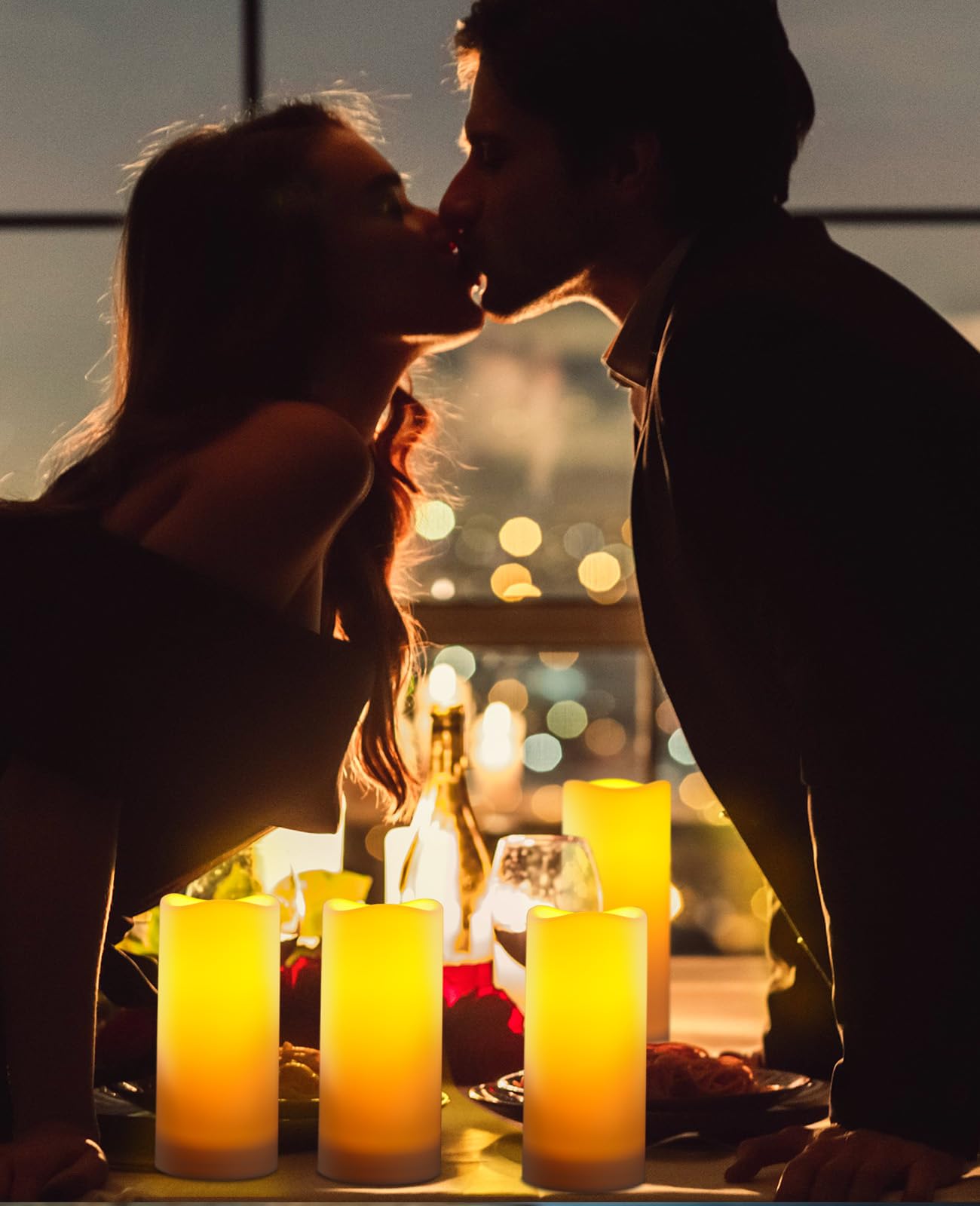 Candele LED Impermeabili Fanzir Con Telecomando – Set Da 12 Pezzi, Altezze 10-17 Cm, Resistente Alle Alte Temperature, Per Esterni
