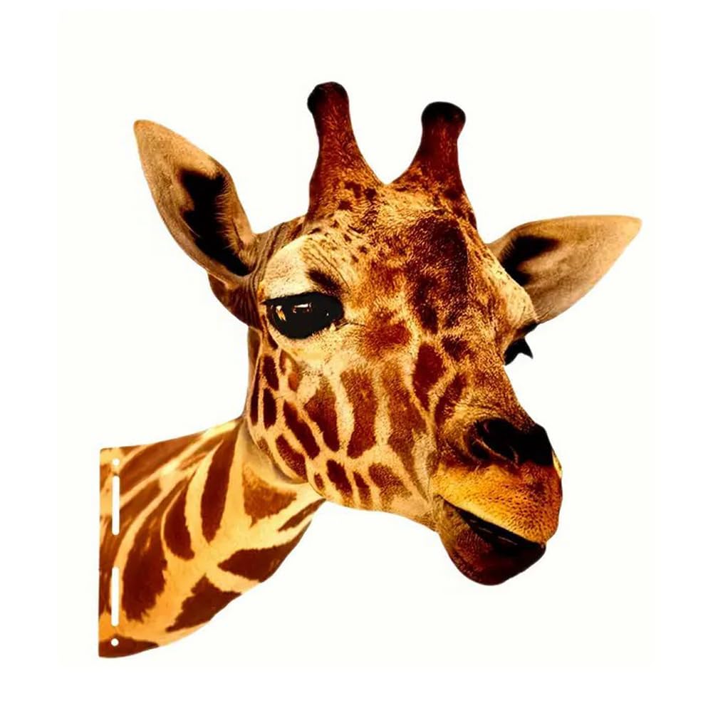 CCWORAN Metal Giraffe Garden Ornaments Outdoor Unusual Animals Fence Decorations Double Sided Color Vivid Sculptures Peeping Wall Art Decor Ideas Fun Tree Yard Gift โ image 1