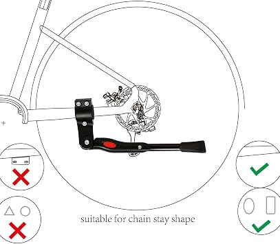 Bike Kickstand Aluminium Adjustable Center Bicycle Kickstand suitable Rear Side Bicycle Kickstand Fit for 26 27.5 29 700C Bike Kick Stand for Bicycles Kickstand