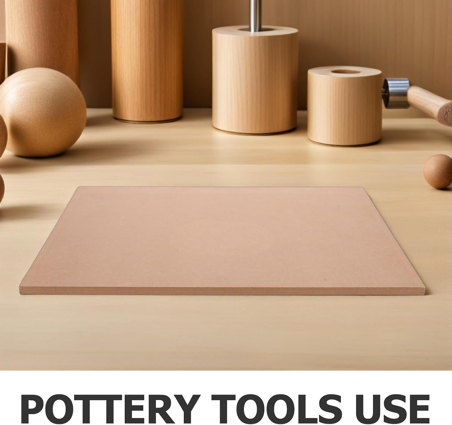 HAPINARY Square Clay Sculpting Board 30x40cm Wooden Pottery Wedging Tool Ceramic Art Drying Tray for Ceramic Artists and Pottery Enthusiasts