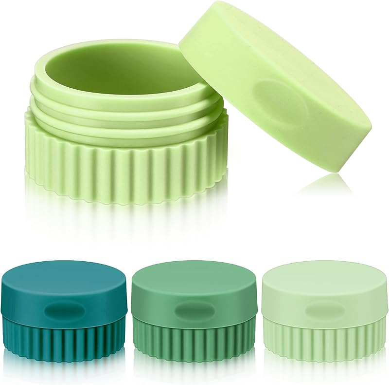 Maxcheck Frascos Recarregáveis de Silicone para Cosméticos, Verde, Pacote com 4 de 20 mL