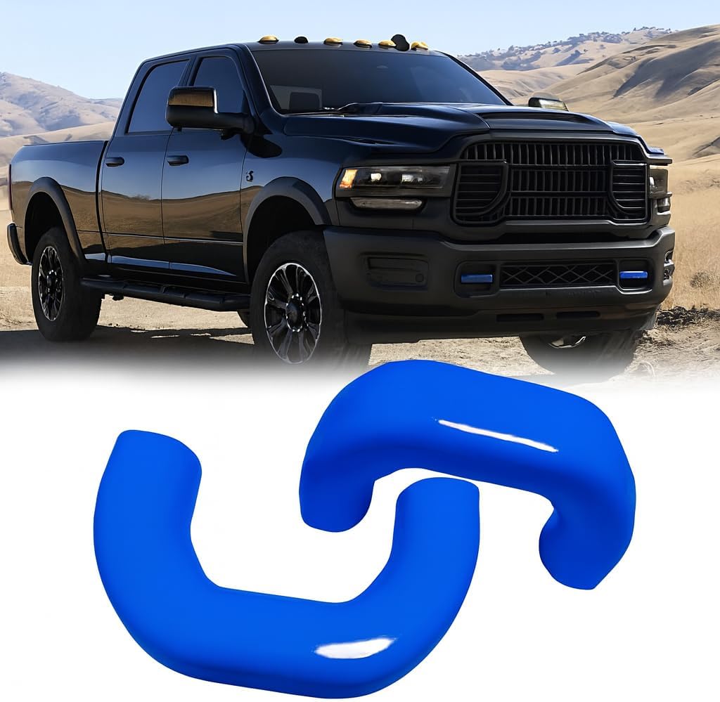 Tow Hook Covers Compatible with 2019 2020 2021 2022 2023 2024 2025 2026 Ram 2500/3500 Accessories - Tow Hitch Covers Fit for Ram Truck Accessories - Upgrade Design, Silicone Rubber (Red)