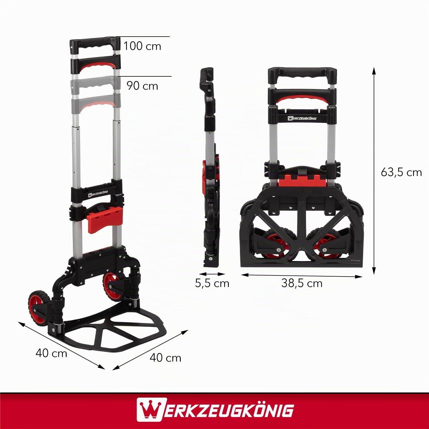 Sackkarre mit Getränkekisten-Halter - 70kg Tragkraft klappbar