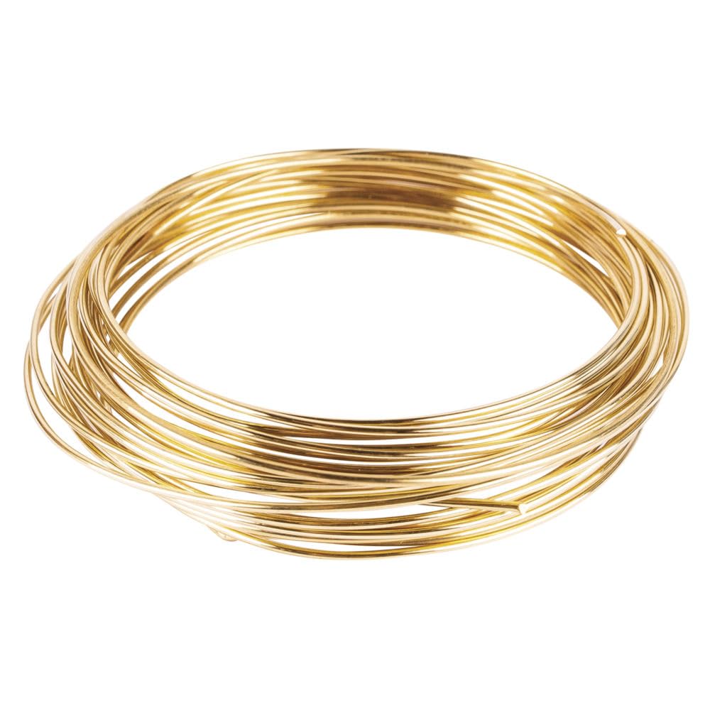 10 Meters Brass Wire - 18 Gauge (1.219 mm Diameter) - Golden Wire for Jewellery - DIY Jewellery & Artistic