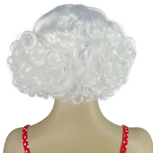 Miniatura 5 de Anogol Gorro de pelo+24 '' largo natural ondulado negro sintético encaje frontal peluca pelucas de pelo