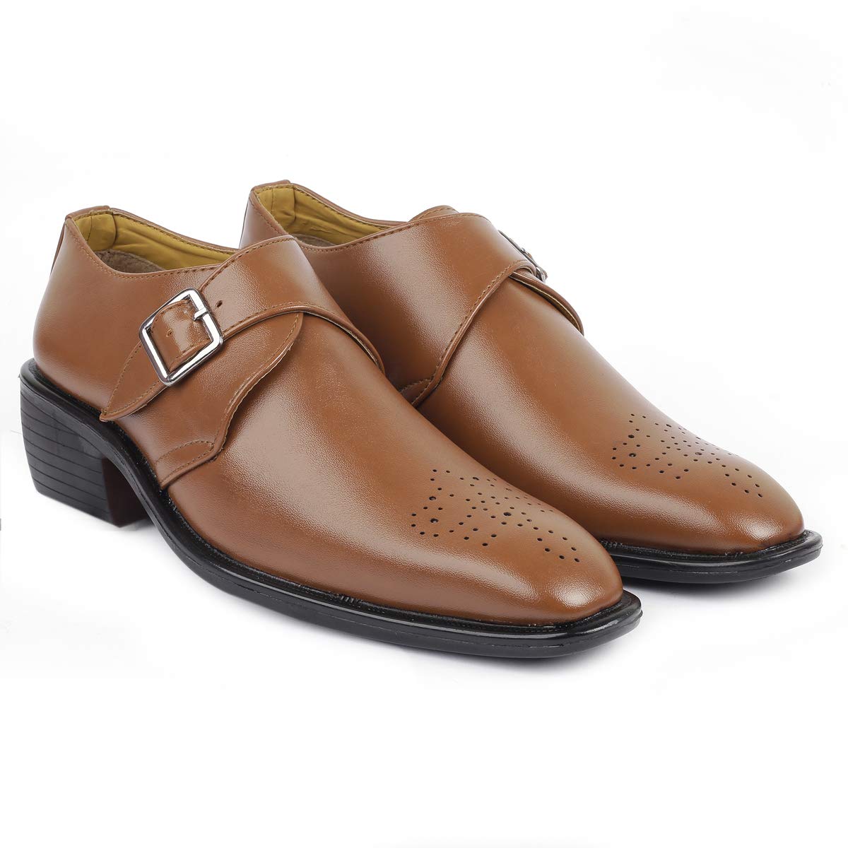 BXXY Mens Elevator Height Increasing Formal Mocassin Monk Tan Slip-on Shoes (B08RWZLSSF) Amazon Price History, Amazon Price Tracker