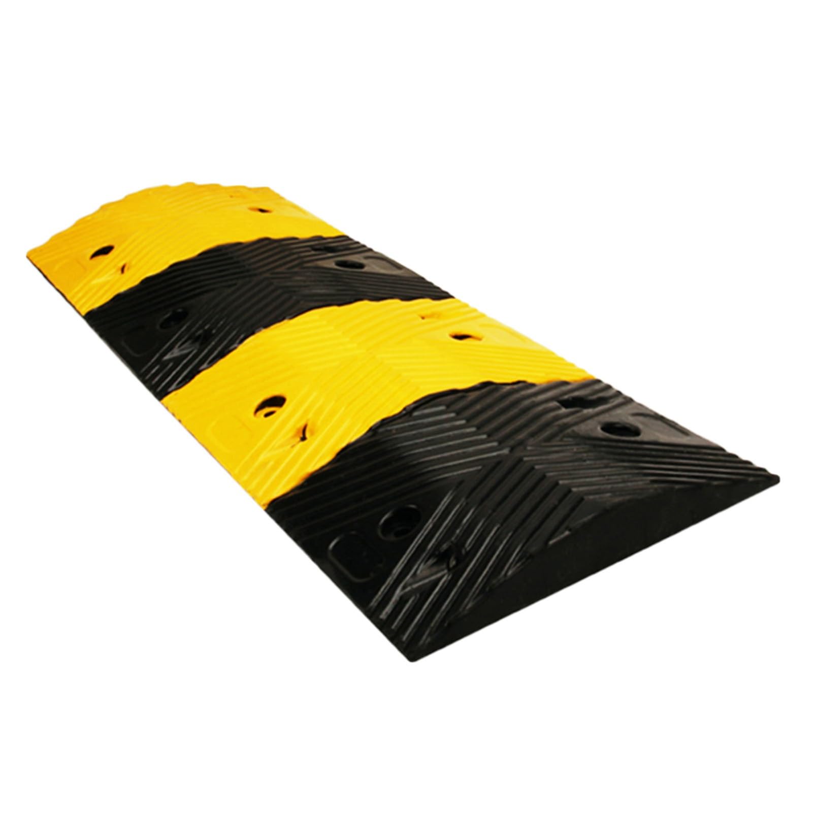 HTTGDGDH Speed Bumps, Speed Ramp, Rubber Road Bumps Heavy Duty Modular Driveway Speed Bumps For Roads, Parking Lots,99x33x4cm