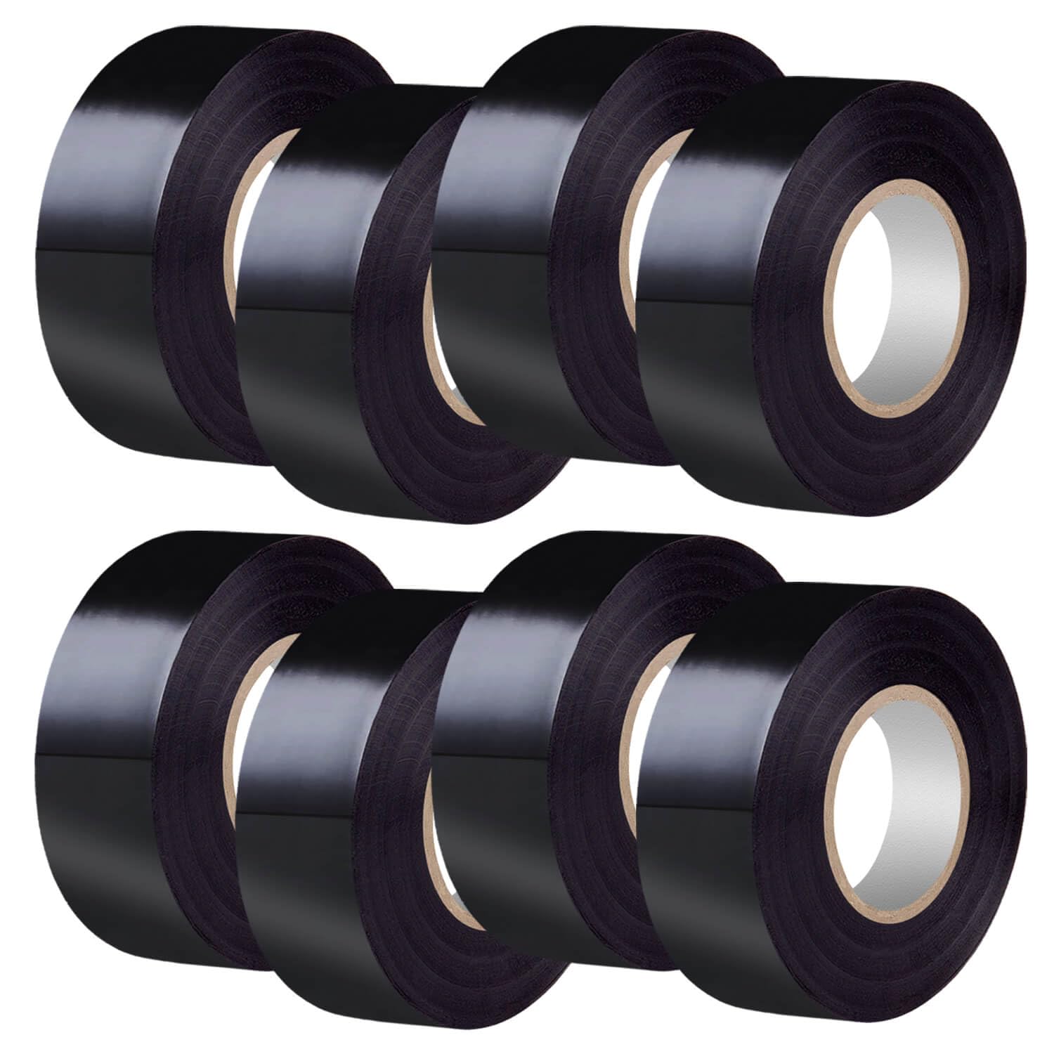 LYLTECH Black Electrical Tape 8Rolls, 7mils x 3/4 in x 30 ft, Flame Retardant,Waterproof,Strong Adhesive, Durable, Easy-Wrap,High Temp Electrical Tape Electric Super Vinyl