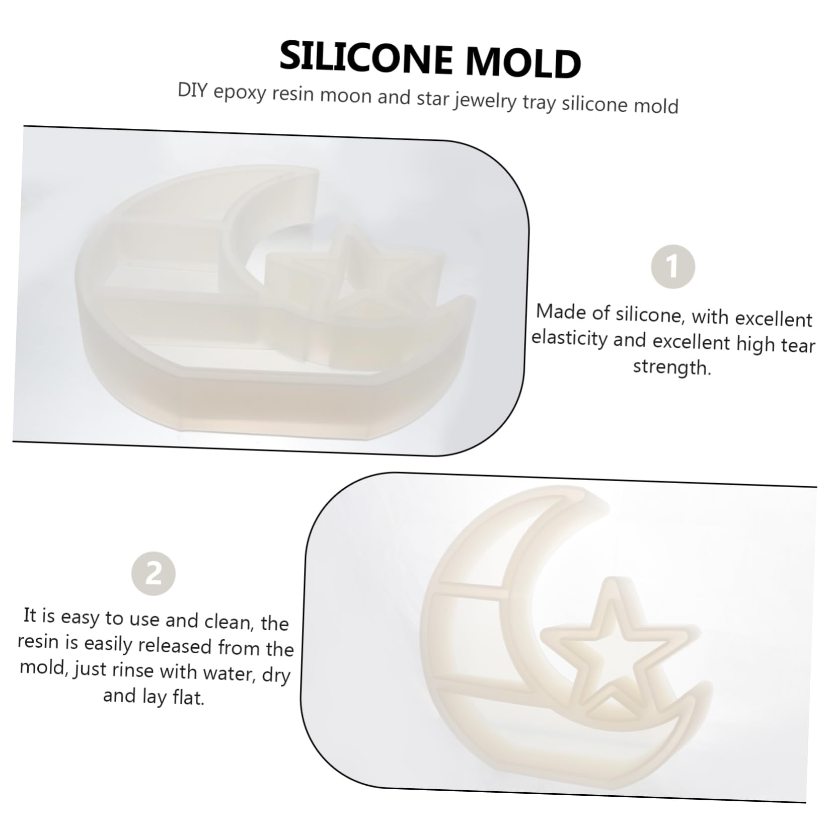 Stampo Fai Da Te in Silicone Per Versamento Di Resina Epossidica Strumenti Per Artigianato Artistico Riutilizzabile e Facile Da Pulire