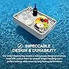 SUNJOY Wicker Floating Tray 36x24 in. Aluminum Frame Pool Accessory - Swimming Floating Serving Tray for Drinks, Snacks, and Essentials - Fits Most Pool Sizes - Perfect for Parties and Relaxing, Grey #4