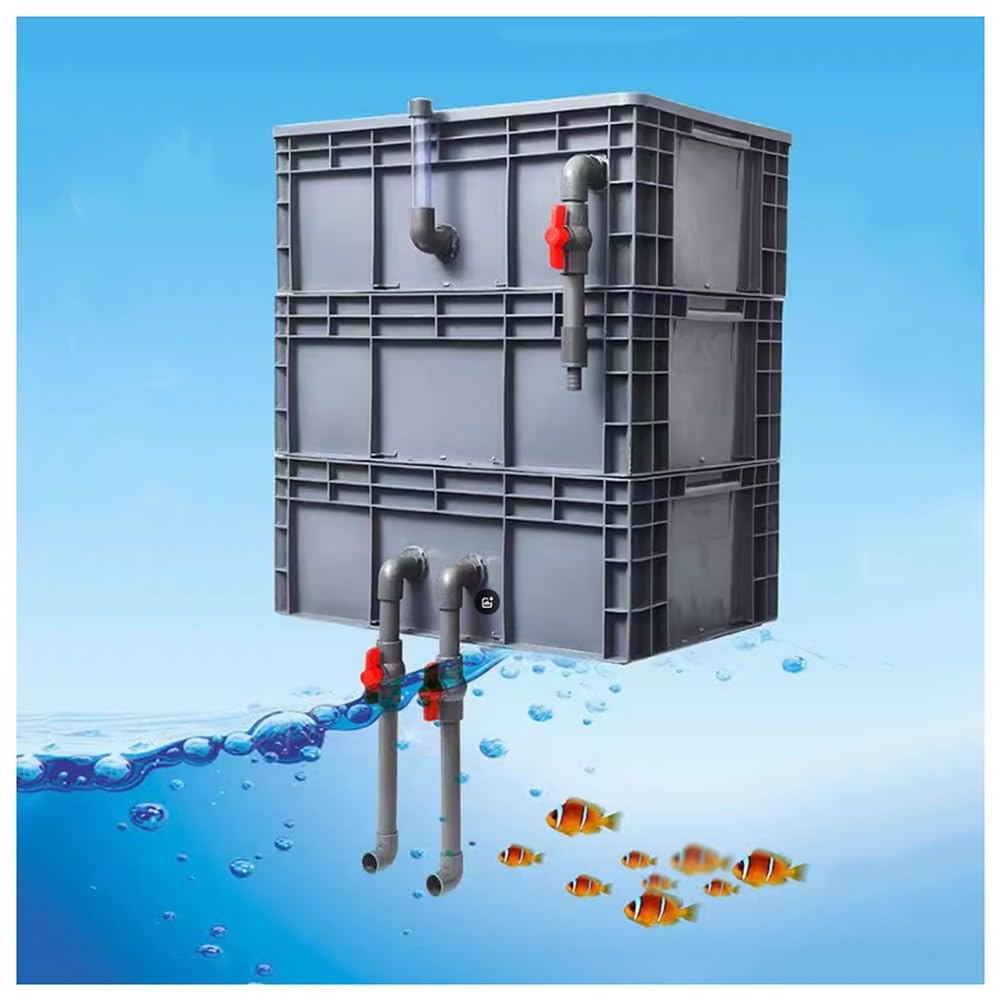 Aquarium & Pond Filter System - External 3-Tier Drip-Flow Filtration Kit With Turnover Box | Large Capacity DIY Water Cycle Design