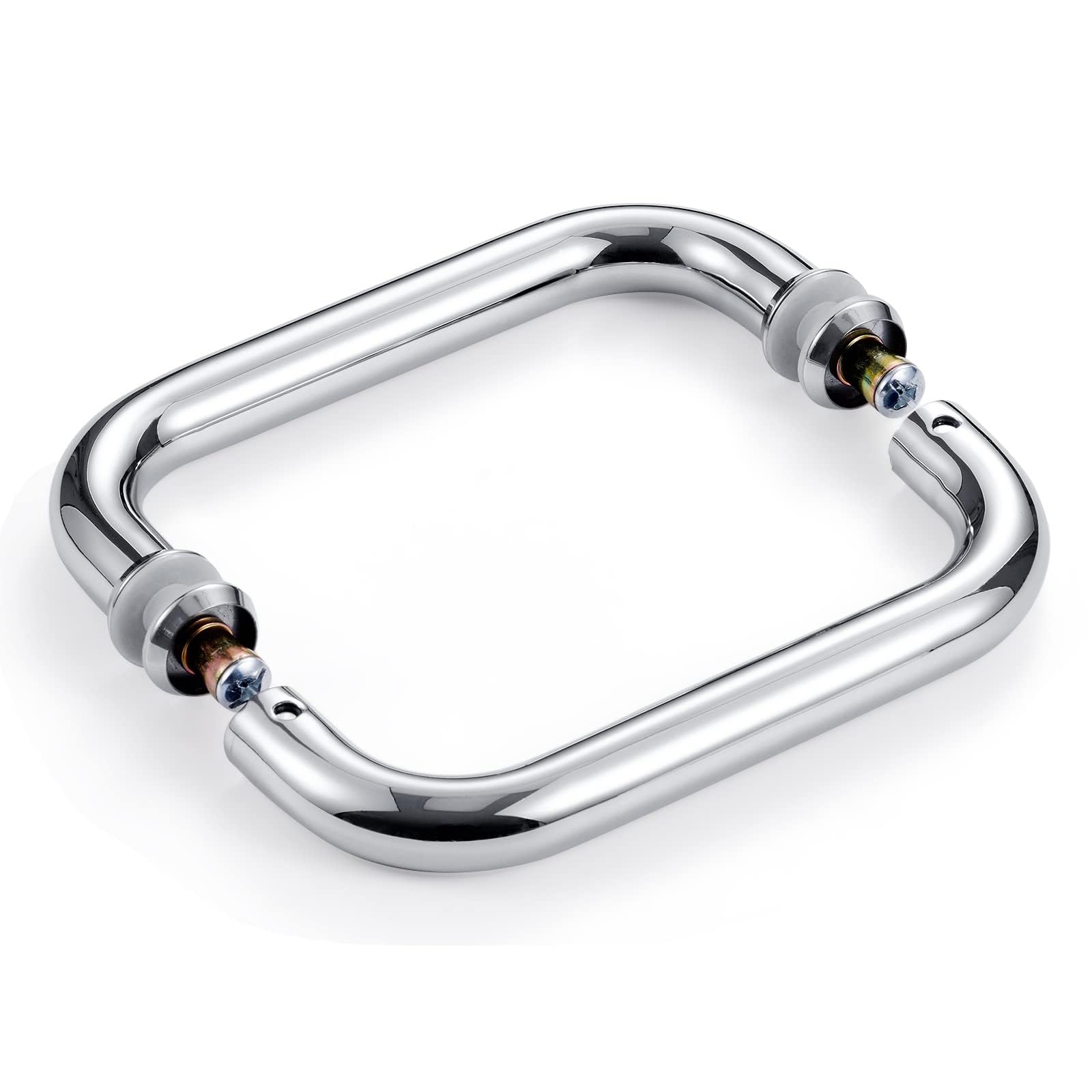 Poignée de douche en acier inoxydable pour porte coulissante en verre sans cadre chic