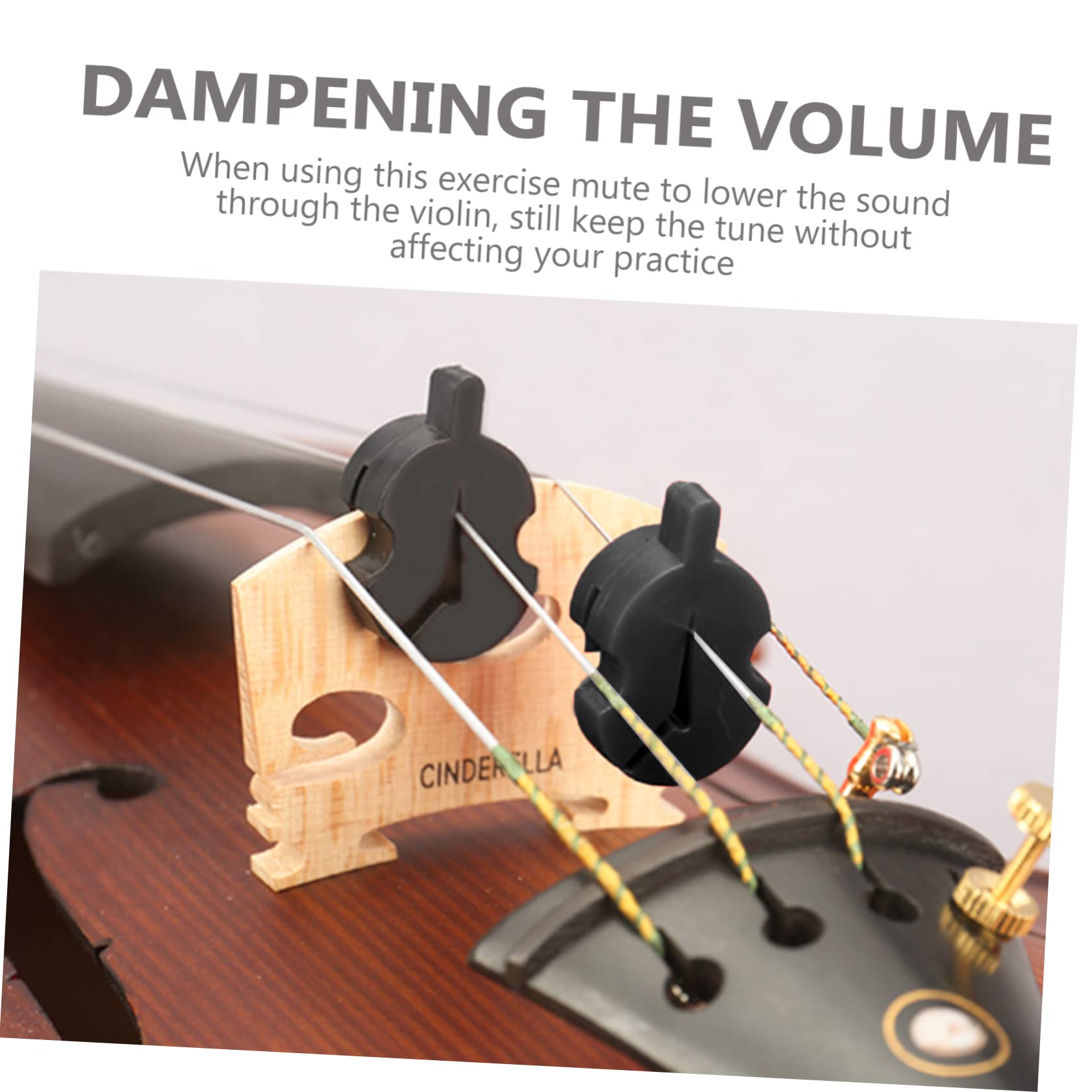 SECFOU Sordina Accessorio in Gomma per Silenziatore Pezzi 8 Violino senza Pratica Attenuazione Volume Alterare Tono per Principianti