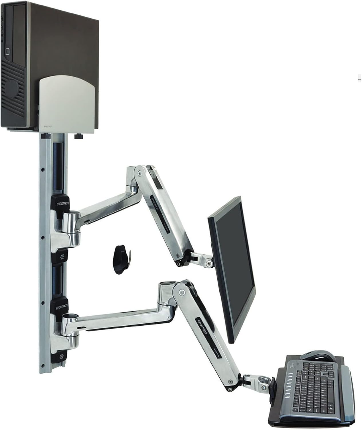 Ergotron Wall Mount Track for CPU, Flat Panel Display, Keyboard, Mouse 45-359-026